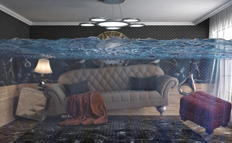 Flooded room