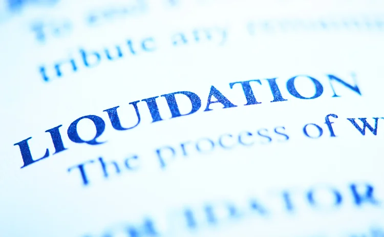 Liquidation defined in a business dictionary