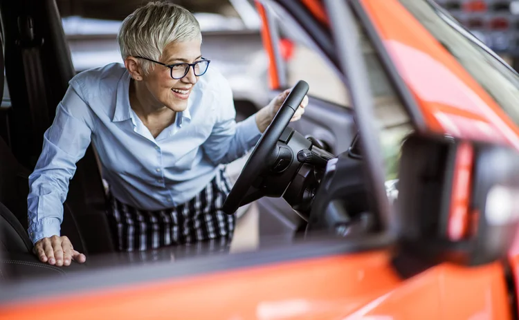 Woman in car