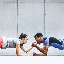 Group of Friends Working Out Together