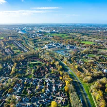 Aerial View of Countryside in English Midlands